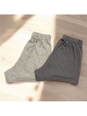* 2 Pair of Soffe Shorts -Light Gray and Charcoal Lot Size Small Bundle of Two